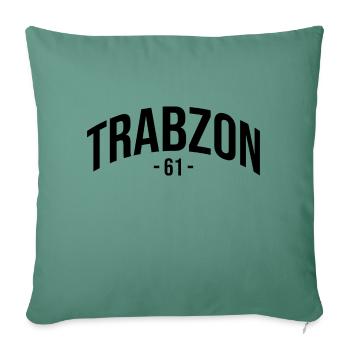 61 Trabzon Turquie Turquie Cadeau Vacances TR Türk - Housse de coussin décorative 45 x 45 cm - vert sapin - Devant