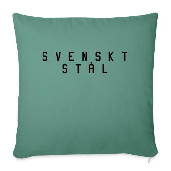 Acier suédois 1 - Housse de coussin décorative 45 x 45 cm - vert sapin - Devant