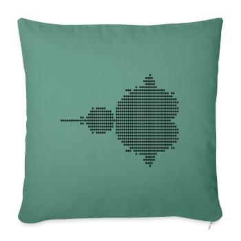 Mandelbrot Ascii - schwarz - Sofakissenbezug 45 x 45 cm - Tanngrün - Vorne