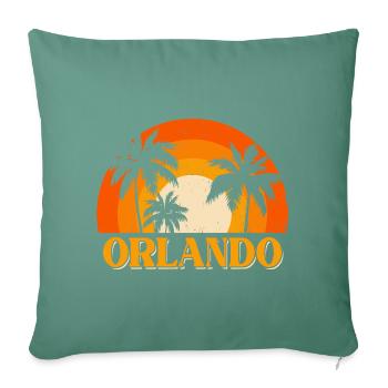 Orlando Florida - Sofakissenbezug 45 x 45 cm - Tanngrün - Vorne