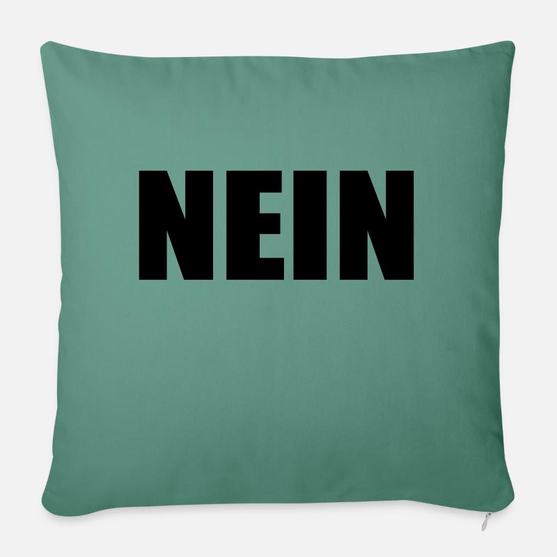 NEIN - Sofakissenbezug 45 x 45 cm - Tanngrün