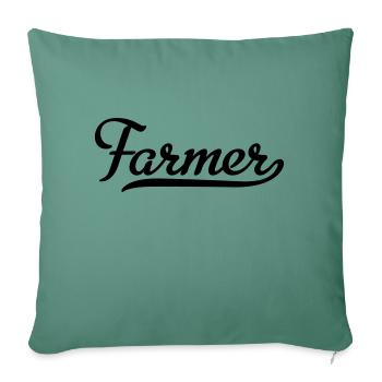 FARMER - Housse de coussin décorative 45 x 45 cm - vert sapin - Devant