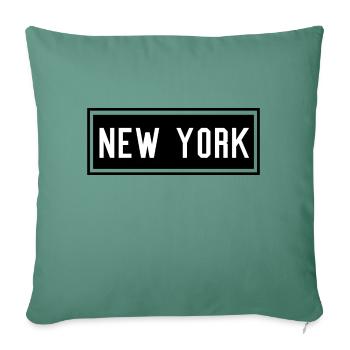 New York - Housse de coussin décorative 45 x 45 cm - vert sapin - Devant