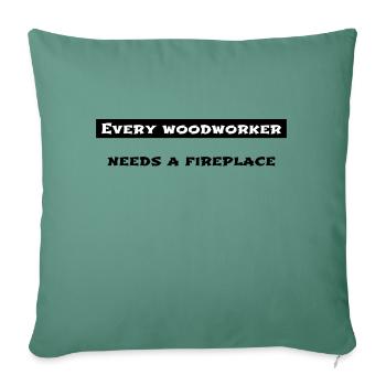 carpenter work tshirts carpenter plumber - Sofa pillowcase 17,3'' x 17,3'' (45 x 45 cm) - cypress green - Front