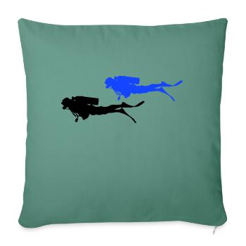 Diver - Sofa pillowcase 17,3'' x 17,3'' (45 x 45 cm) - cypress green - Front