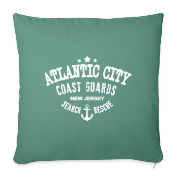Atlantic city coast guards New Jersey - Sofa pillowcase 17,3'' x 17,3'' (45 x 45 cm) - cypress green - Front