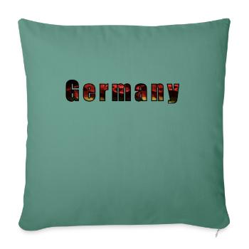 Allemagne _ 02 - Housse de coussin décorative 45 x 45 cm - vert sapin - Devant