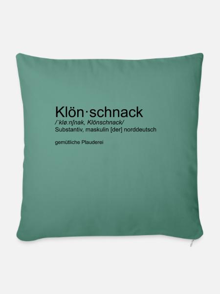 Klönschnack - Sofakissenbezug 45 x 45 cm - Tanngrün