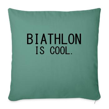 Biathlon Ski - Sofa pillowcase 17,3'' x 17,3'' (45 x 45 cm) - cypress green - Front