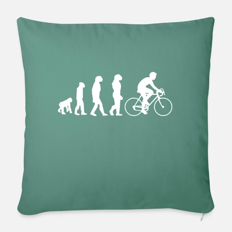Evolution des Radsports - Sofakissenbezug 45 x 45 cm - Tanngrün