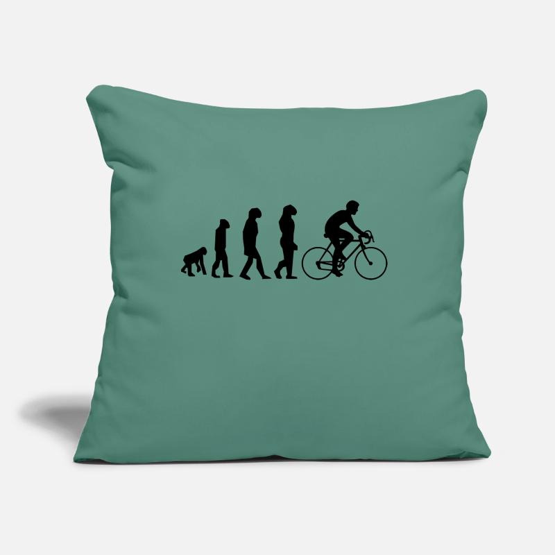 évolution cyclisme Housse de coussin décorative 45 x 45 cm