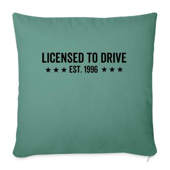 Licensed to Drive Est. 1996 - Sofa pillowcase 17,3'' x 17,3'' (45 x 45 cm) - cypress green - Front