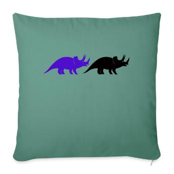 Triceratops - Sofa pillowcase 17,3'' x 17,3'' (45 x 45 cm) - cypress green - Front