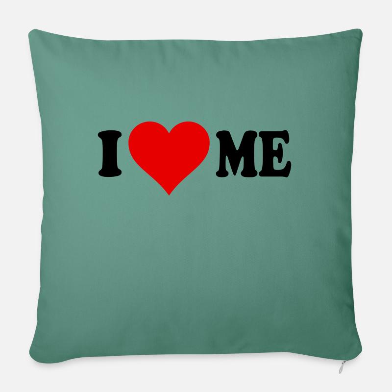 Iloveme - Sofakissenbezug 45 x 45 cm - Tanngrün