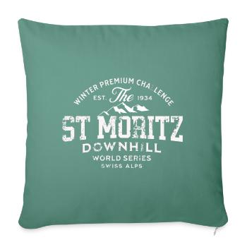 St Moritz downhill world series 1934 - Sofa pillowcase 17,3'' x 17,3'' (45 x 45 cm) - cypress green - Front