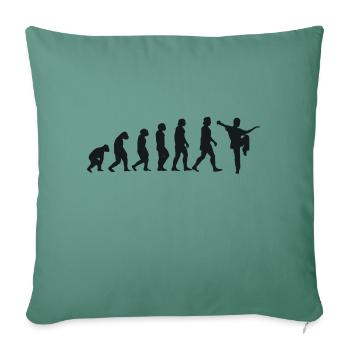 Évolution du Kung Fu - Housse de coussin décorative 45 x 45 cm - vert sapin - Devant