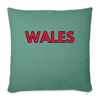 WALES - Sofa pillowcase 17,3'' x 17,3'' (45 x 45 cm) - cypress green - Front