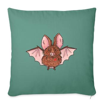 Chauve-Souris - Housse de coussin décorative 45 x 45 cm - vert sapin - Devant
