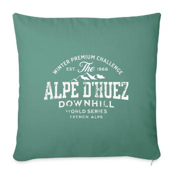 Alpe d huez downhill world series 1968 - Sofa pillowcase 17,3'' x 17,3'' (45 x 45 cm) - cypress green - Front