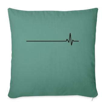 La montagne dans le battement de cœur - Housse de coussin décorative 45 x 45 cm - vert sapin - Devant