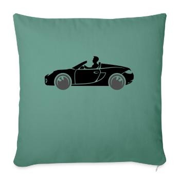 Car Sports Car Convertible - Sofa pillowcase 17,3'' x 17,3'' (45 x 45 cm) - cypress green - Front