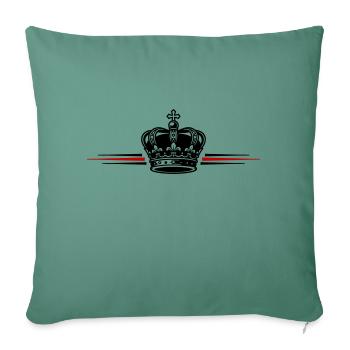 Sa Majesté de la Couronne - Housse de coussin décorative 45 x 45 cm - vert sapin - Devant