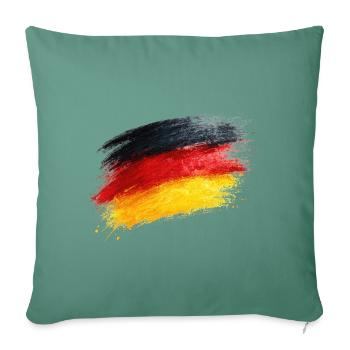 Germany Flag Brushstroke Title - Sofa pillowcase 17,3'' x 17,3'' (45 x 45 cm) - cypress green - Front