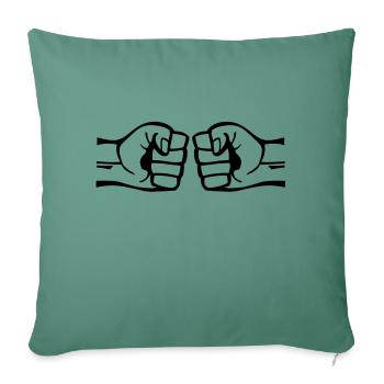 true_friends_f1 - Sofa pillowcase 17,3'' x 17,3'' (45 x 45 cm) - cypress green - Front