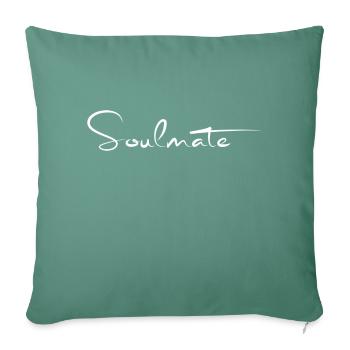 Soulmate,Soulmate,Gift, Gift Idea,Dog - Sofa pillowcase 17,3'' x 17,3'' (45 x 45 cm) - cypress green - Front