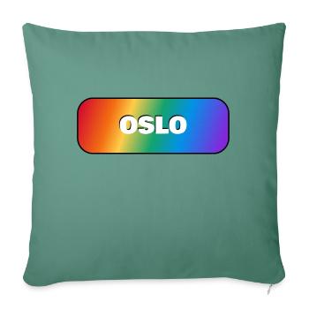 OSLO PRIDE RAINBOW - Sofa pillowcase 17,3'' x 17,3'' (45 x 45 cm) - cypress green - Front