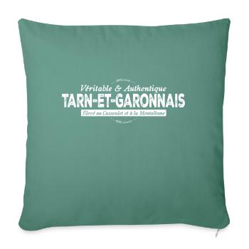 Tarn-et-Garonnais du Tarn et Garonne - Housse de coussin décorative 45 x 45 cm - vert sapin - Devant