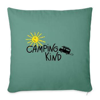 Camping Kind Bus - Sofakissenbezug 45 x 45 cm - Tanngrün - Vorne