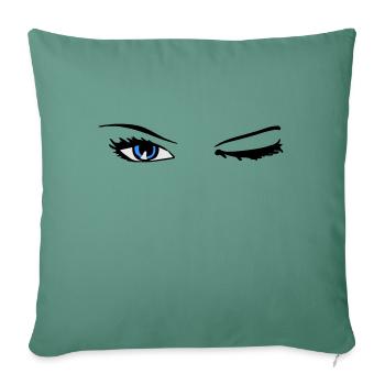 Sexy Eyes , Sexy Augen - Sofakissenbezug 45 x 45 cm - Tanngrün - Vorne
