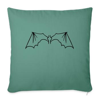 batwings_onecolor - Sofa pillowcase 17,3'' x 17,3'' (45 x 45 cm) - cypress green - Front