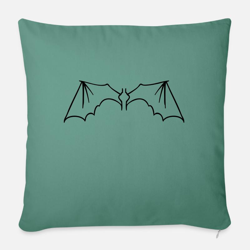 batwings_onecolor - Sofakissenbezug 45 x 45 cm - Tanngrün