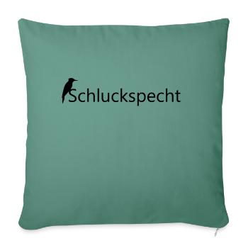 Schluckspecht - Sofakissenbezug 45 x 45 cm - Tanngrün - Vorne