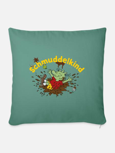 Die Olchis Classic Schmuddelkind - Sofakissenbezug 45 x 45 cm - Tanngrün
