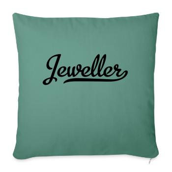 Bijoutier - Housse de coussin décorative 45 x 45 cm - vert sapin - Devant