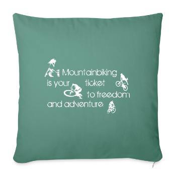MTBen freedom adventure - Sofakissenbezug 45 x 45 cm - Tanngrün - Vorne