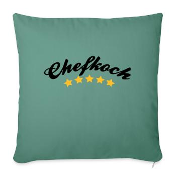 chef - Housse de coussin décorative 45 x 45 cm - vert sapin - Devant