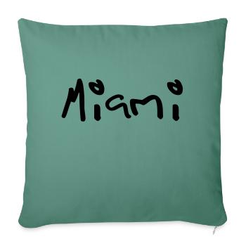 miami - Housse de coussin décorative 45 x 45 cm - vert sapin - Devant