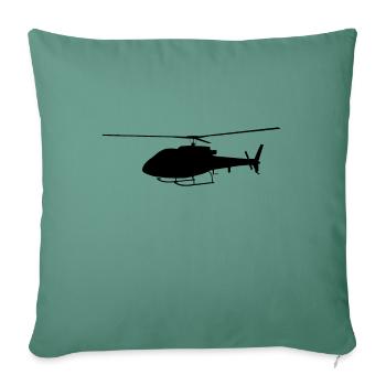 Helicopters, helicopters - Sofa pillowcase 17,3'' x 17,3'' (45 x 45 cm) - cypress green - Front