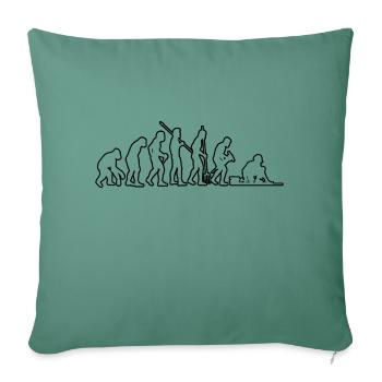 Floor layers Carpet layers Parquet layers Floor layers - Sofa pillowcase 17,3'' x 17,3'' (45 x 45 cm) - cypress green - Front