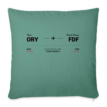 Paris - Fort de France - Sofa pillowcase 17,3'' x 17,3'' (45 x 45 cm) - cypress green - Front