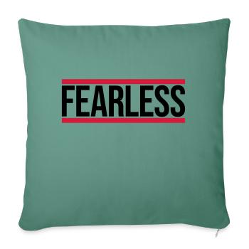 Conception de citation de texte intrépide - Housse de coussin décorative 45 x 45 cm - vert sapin - Devant