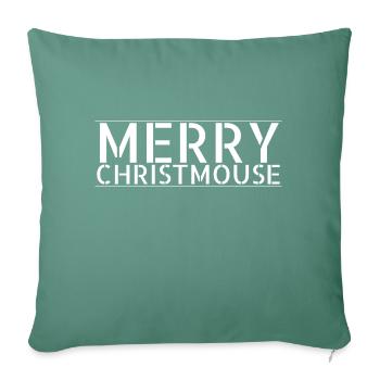 cheese bodybuilder canvasbackpack santa fun - Sofa pillowcase 17,3'' x 17,3'' (45 x 45 cm) - cypress green - Front