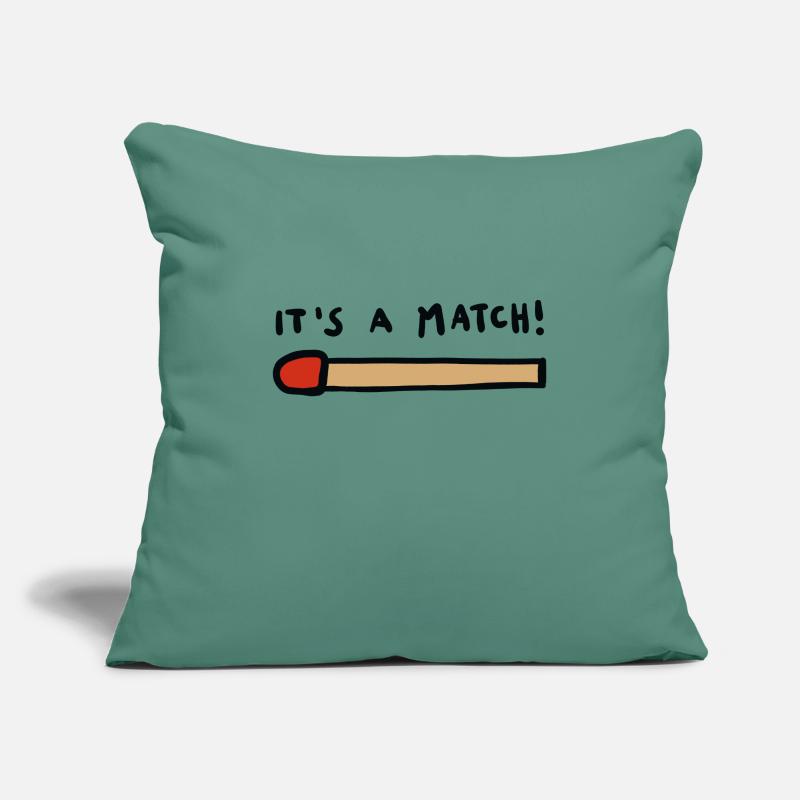c’est un match Housse de coussin décorative 45 x 45 cm