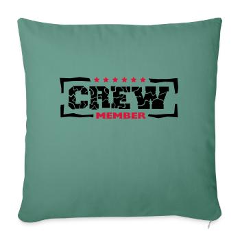 Crew Member Design - Housse de coussin décorative 45 x 45 cm - vert sapin - Devant