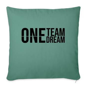 Motto One Team - Sofakissenbezug 45 x 45 cm - Tanngrün - Vorne