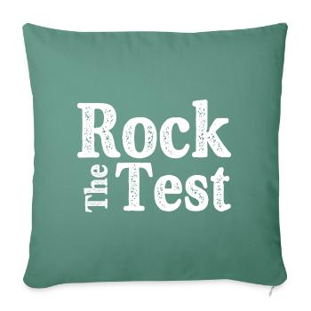 Rock the test - Sofa pillowcase 17,3'' x 17,3'' (45 x 45 cm) - cypress green - Front